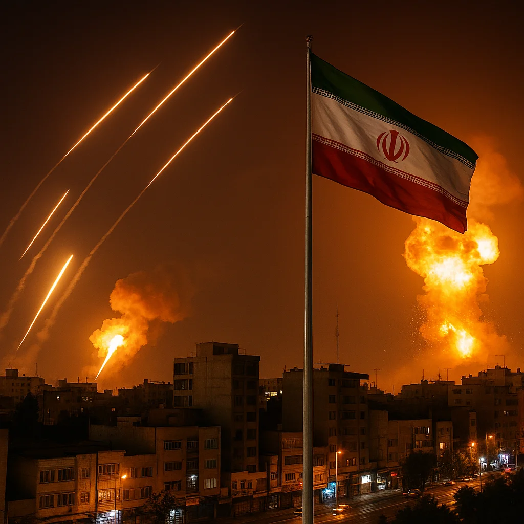 Imagen creada con la IA representativa del ataque a Irán