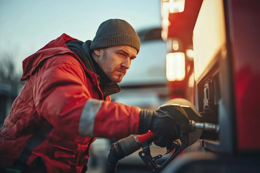 Camión repostando | Foto de 123RF/somemeans