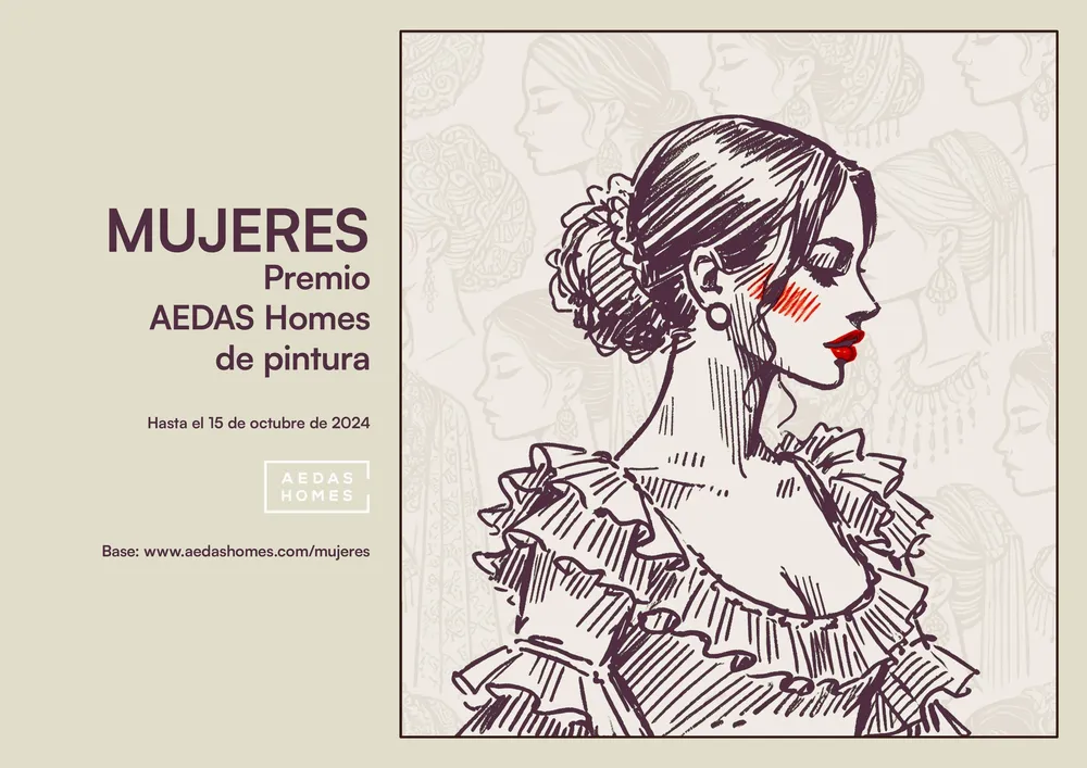 Cartel concurso 'Mujeres' de los 'Premios #LIENZOS by AEDAS Homes'